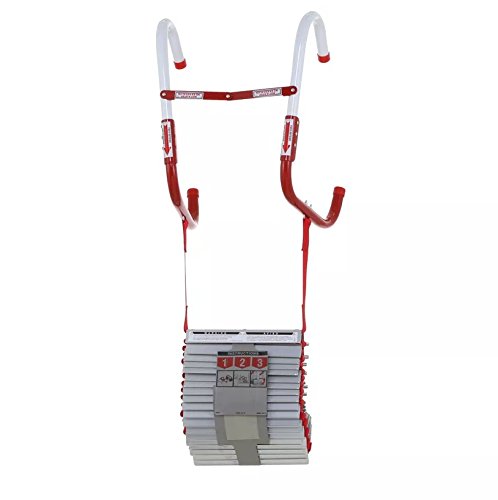 Fire Escape 2-Story Ladder 13-Foot Anti-Slip Rungs, Rope Ladder