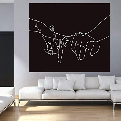 Black & White Pinky Promise Tapestry