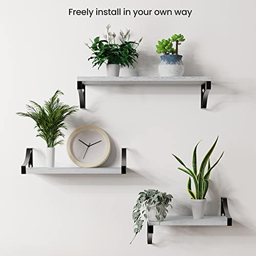 Floating Shelves Wall Mounted Set of 3