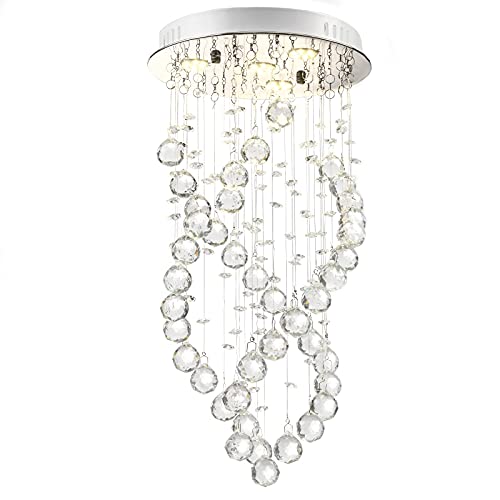 4-Lights Modern Raindrop Crystal Chandelier