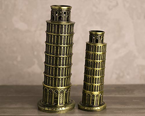 Metallic Leaning Tower of Pisa Statue 6 Inch Souvenir Figurines