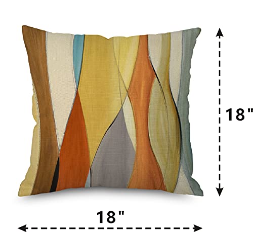 Pillows Decorative 4-Piece Throw Pillow Covers Sofa Fall Abstract Boho Cover (18 x 18 Inches )