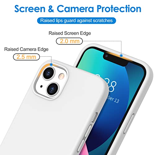 Slim Case for iPhone 13 Soft Liquid Silicone Gel Rubber Bumper, Anti-Scratch Microfiber Lining