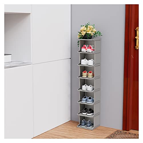 8 Tiers DIY Narrow Stackable Free Standing Shoe Rack