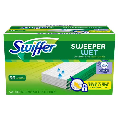 Sweeper Wet Mopping Cloth Multi Surface Refills, Febreze Lavender Scent, 36 count