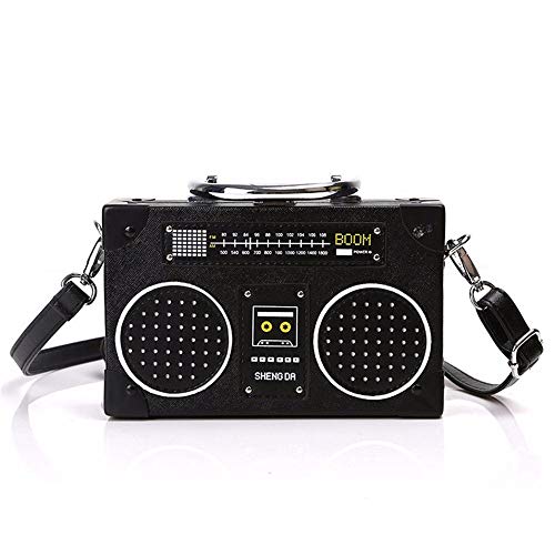 Unique Vintage Radio Shaped Crossbody Bag for Women