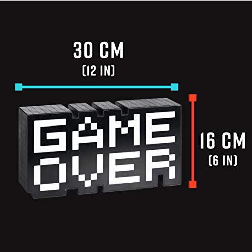 Game Over 8-Bit Pixel NIght Light, Color Changing & Sound Reactive