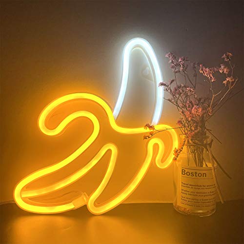 Banana Neon Light 11.22"x7.68" inch LED Neon Lights for Wall Decoration