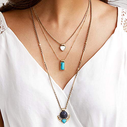 Exquisite Sequins Multilayer Pendant Necklace for Women