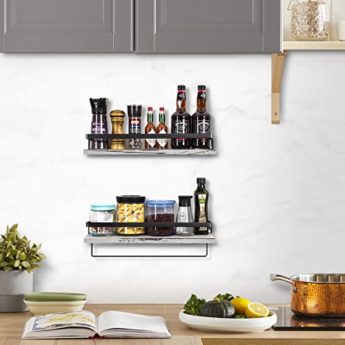 Set of 2 -Floating Storage Shelves Wall Mounted