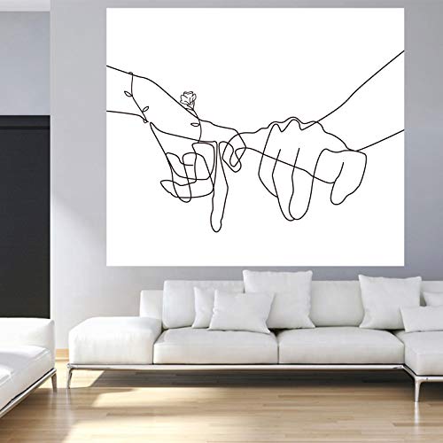 Black & White Pinky Promise Tapestry