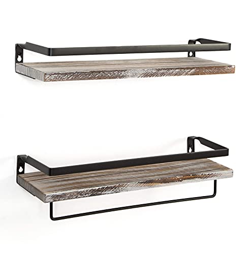 Set of 2 -Floating Storage Shelves Wall Mounted