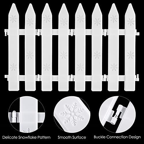 Christmas Tree White Plastic Picket Fence