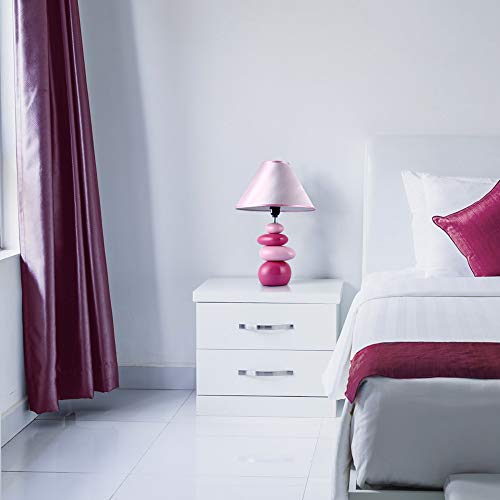 Shades of Pink Ceramic Stone Table Lamp