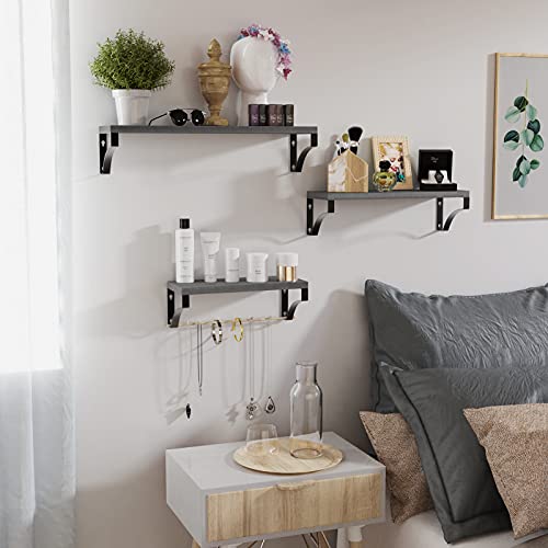 Floating Shelves Wall Mounted Set of 3