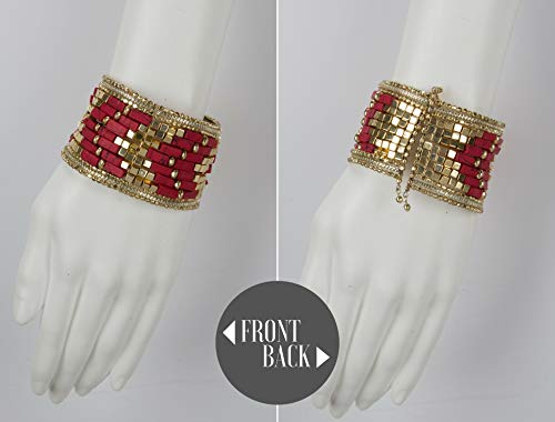 Bohemian Multi-Colored Beaded Cuff Bracelets for Women