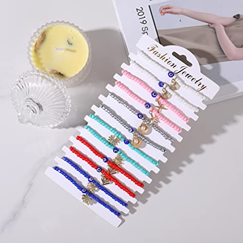 Colorful Evil Eye Bracelets Adjustable String knot Buckle Cross