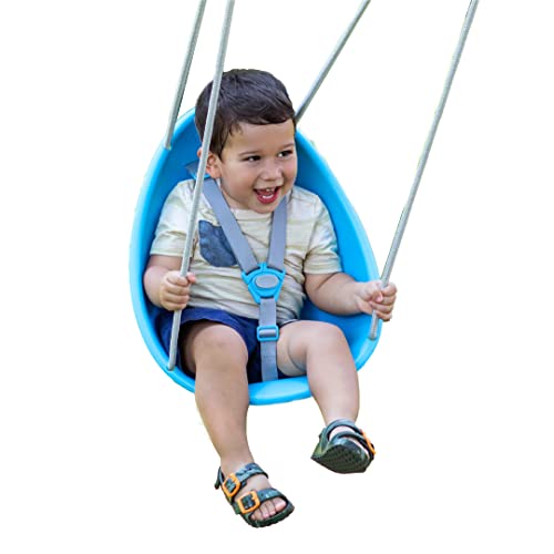 Your Child's First Swing w/ Blister Free Rope & 3-Point Safety Harness