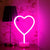 Neon Heart Light LED Signs Night Light Room Decoration