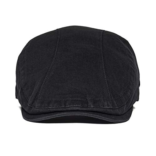 Men Cotton Newsboy Beret Hat Duckbill Buckle Cabbie Cap