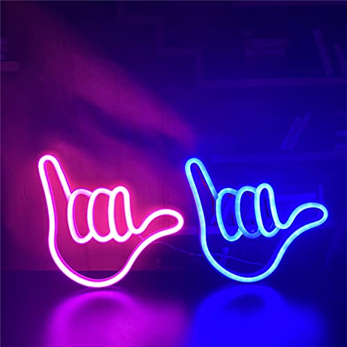 Hand Shape Finger Neon Sign Lights Decorative Neon Light USB or Battery Operated