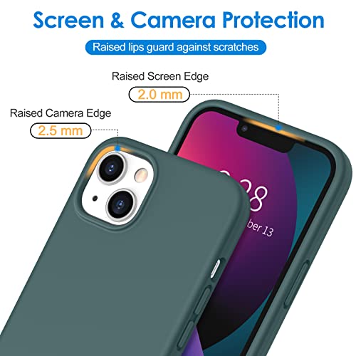 Slim Case for iPhone 13 Soft Liquid Silicone Gel Rubber Bumper, Anti-Scratch Microfiber Lining