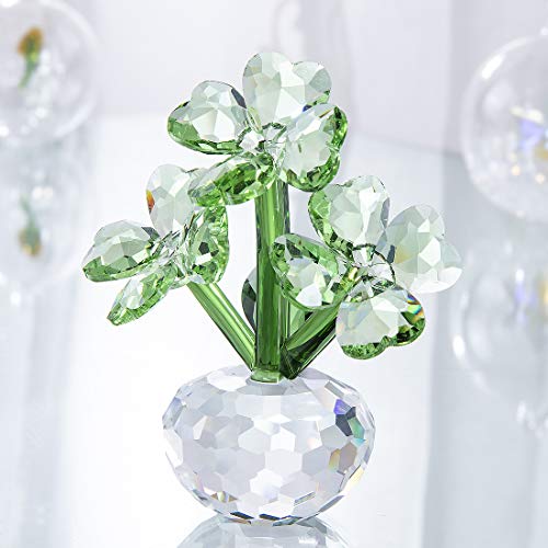 Crystal Flower Dreams Four-Leaf Clover Figurine