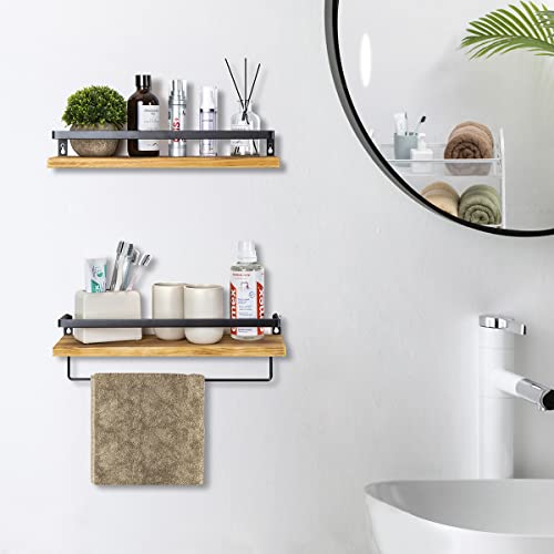 Set of 2 -Floating Storage Shelves Wall Mounted