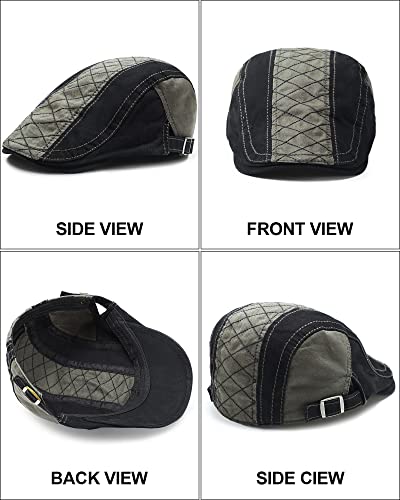 4 Pieces Newsboy Hats for Men Cabbie Cap Newsboy Flat Cap Ivy