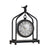 7.5'' x 10'' Silent Mantel Clock w/ Iron Tower Frame, Black