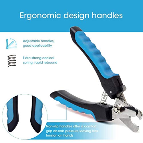 Dog Nail Clippers & Trimmer w/ Quick Safety Guard to Avoid Over-Cutting Toenail