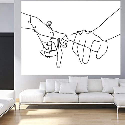 Black & White Pinky Promise Tapestry