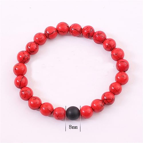 Men Women Lava Bracelet Beads Bracelet Bangle Stretch Stone Beads Bracelets Friendship Couples Gifts,