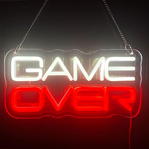 Game Over Neon Lights Signs for Game Wall Decroation