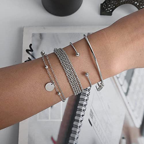 Boho Layered Bracelets Set for Women