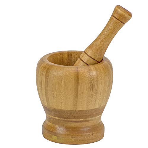 4 inch Bamboo Wooden Mortar and Pestle Set