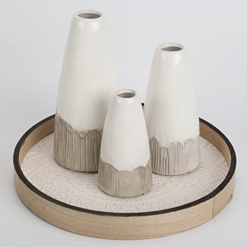 Modern Farmhouse Vase Set of 3 Mantle Decoration