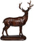 Faux Wood Peaceful Deer Sculpture Model Figure Home Decoration