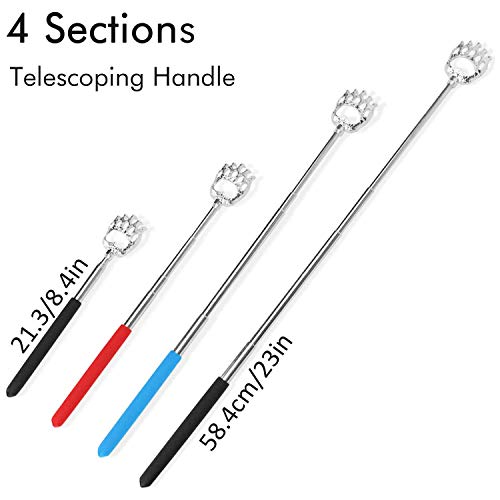 Pack of 3 Bear Claw Telescoping Back Scratchers (Red, Black and Blue)