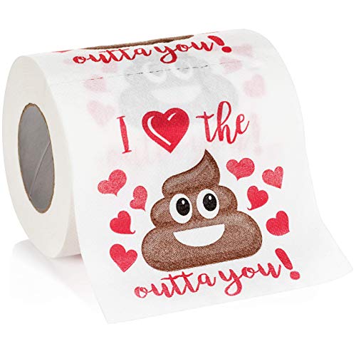 Romantic Novelty Toilet Paper - Funny Gag Gift for Valentine's Day or Anniversary Present