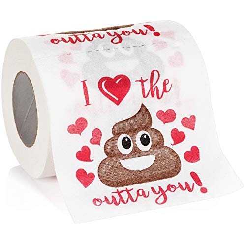 Romantic Novelty Toilet Paper - Funny Gag Gift for Valentine's Day or Anniversary Present