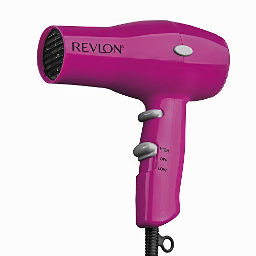 REVLON 1875W Lightweight + Compact Travel Hair Dryer, Black