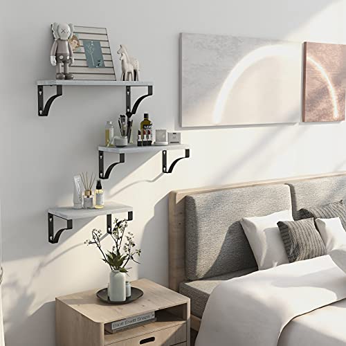 Floating Shelves Wall Mounted Set of 3