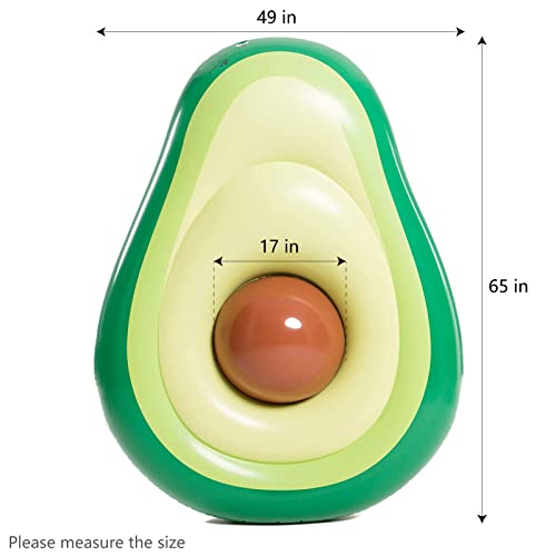 Inflatable Avocado Pool Beach Float w/ Ball