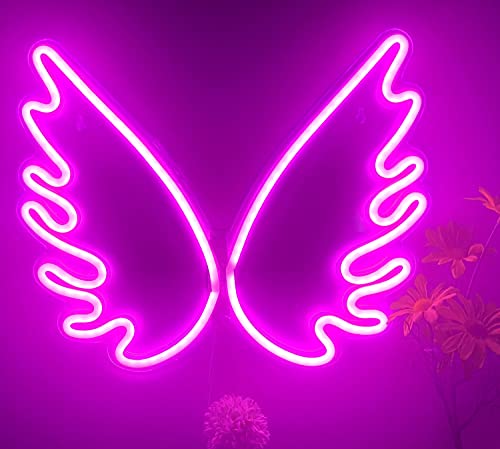 Angel Wing Led Neon Signs(16 x 13 inch) for Bedroom Decoration