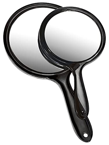 Double-Sided Handheld Mirror 1X/3X Magnifying Mirror, Set of 2