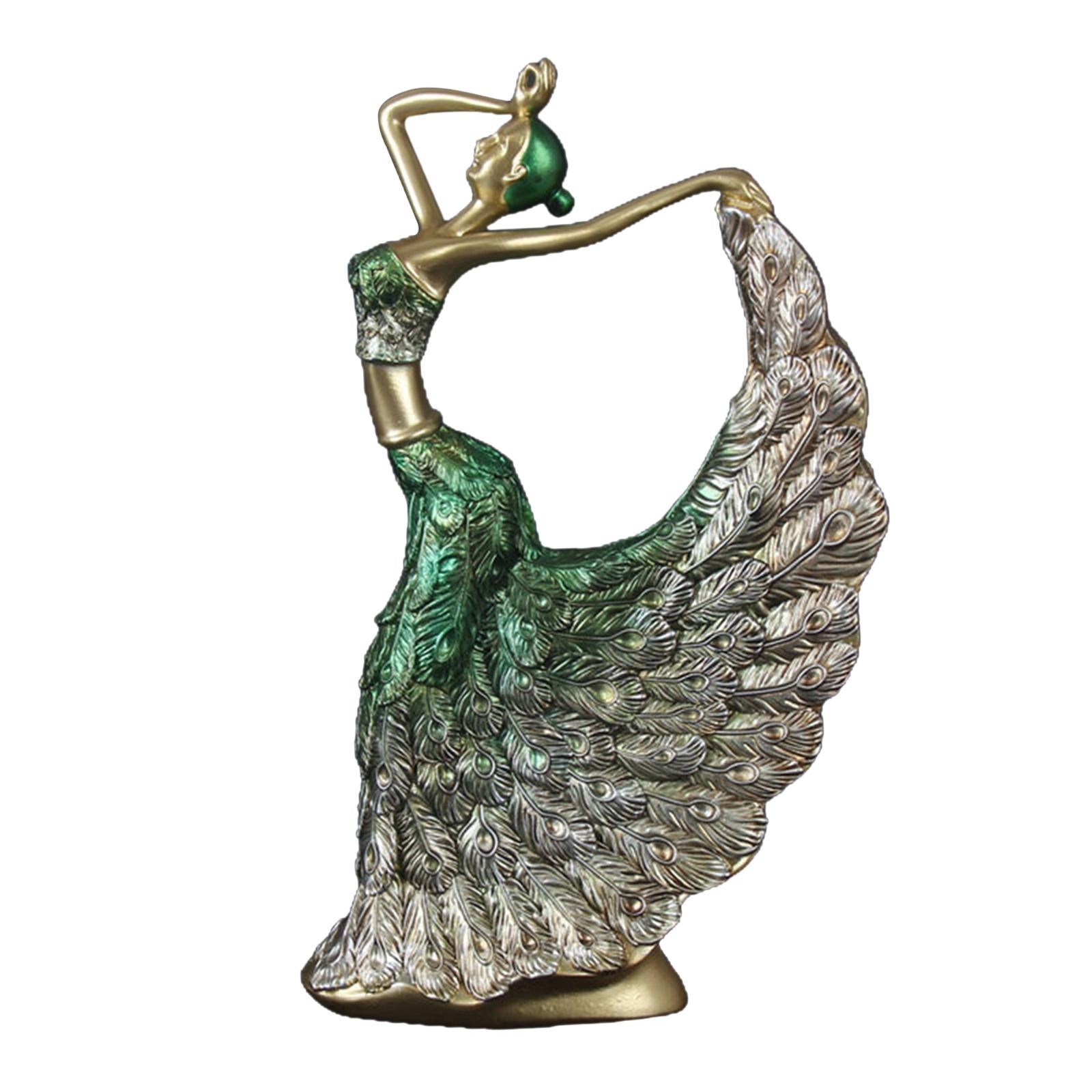 Peacock Dancer Figurine Art Statue Home Decoration