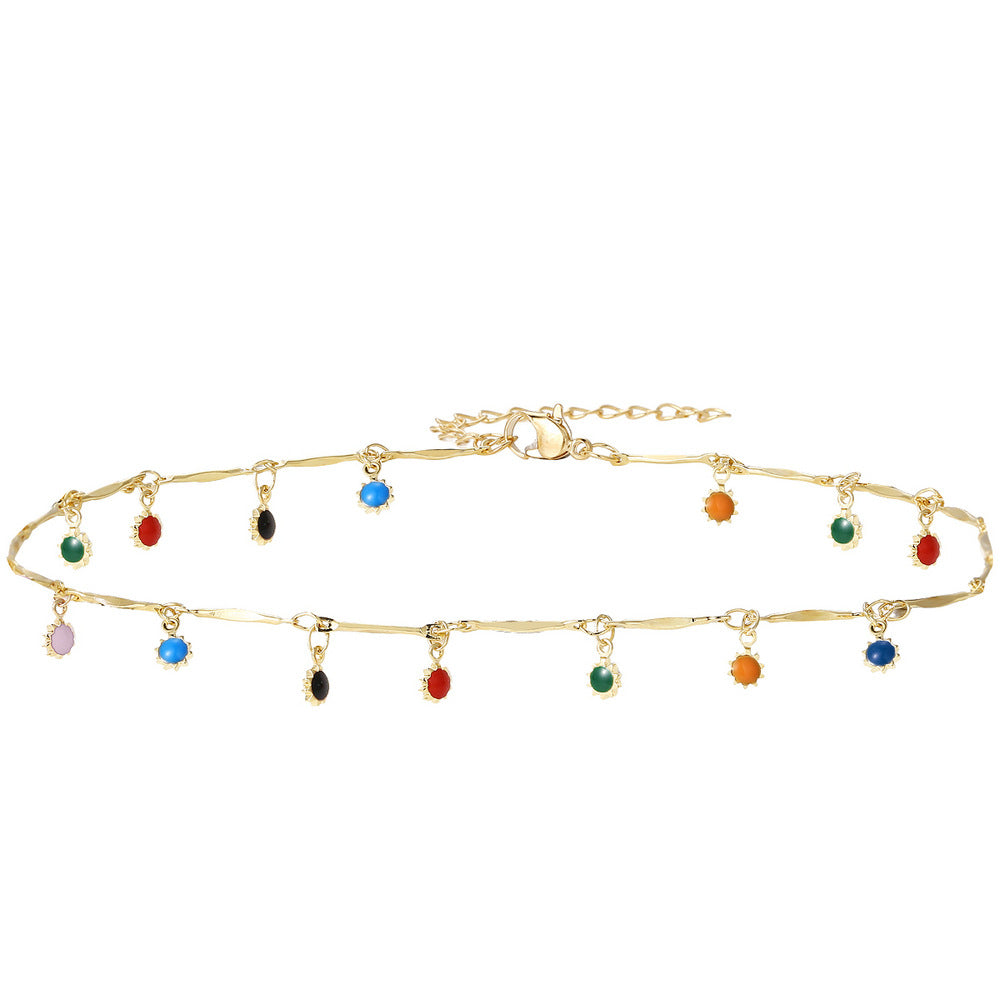 Bohemian Beaded Choker Necklace for Women