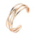 Women Multilayer Cross Bangle Bracelet Open Cuff Wrist