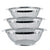 3 Piece Colander Set-Stainless Steel Wired Mesh Strainer Baskets with Wide Handles-11"-5 Quart 9.5"